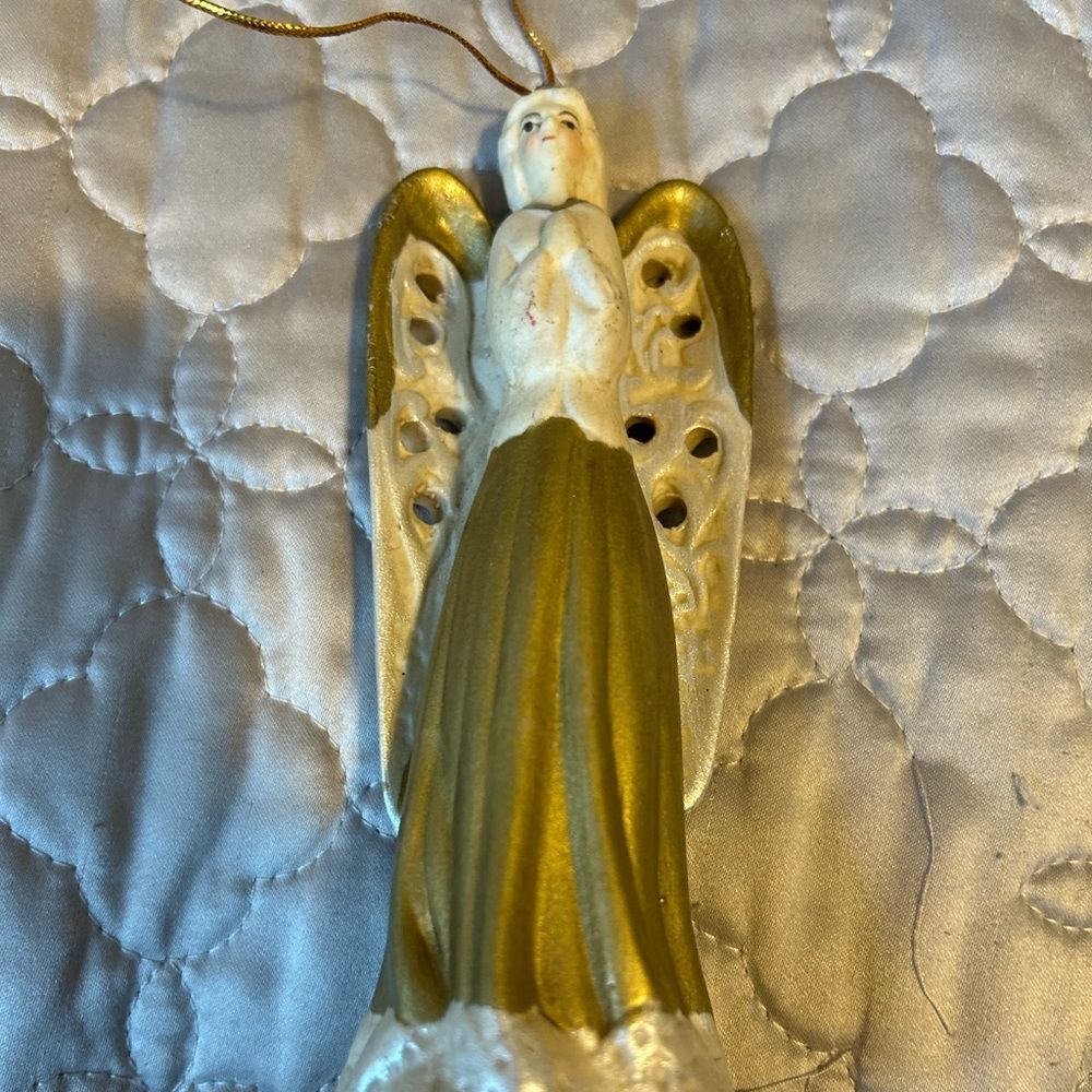 Vintage ceramic or porcelain angel figurine